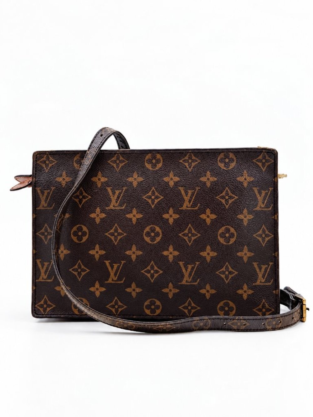 Louis Vuitton Monogram Vintage Crossbody Shoulder Bag Brown Canvas